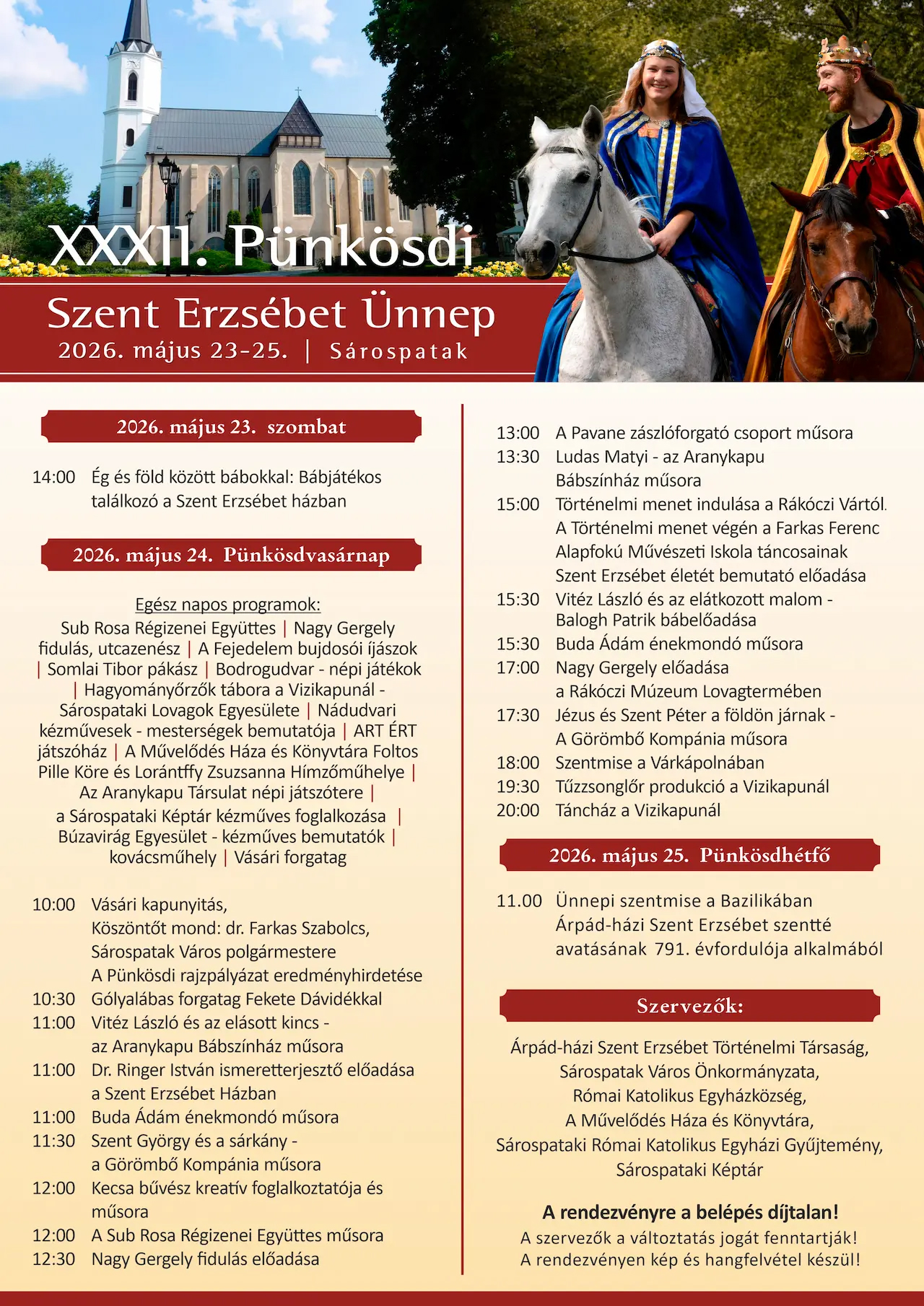 szent erzsebet unnep plakat